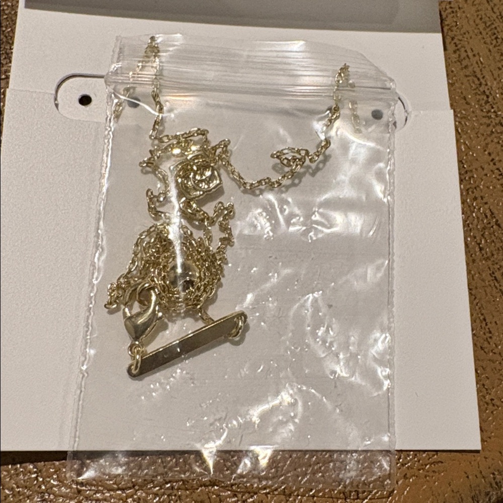 Kendra Scott Gold Necklace with Yellow and Red Softball Pendant - Picture 3 of 3